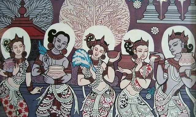 Bagan_era_painting_of_Thingyan